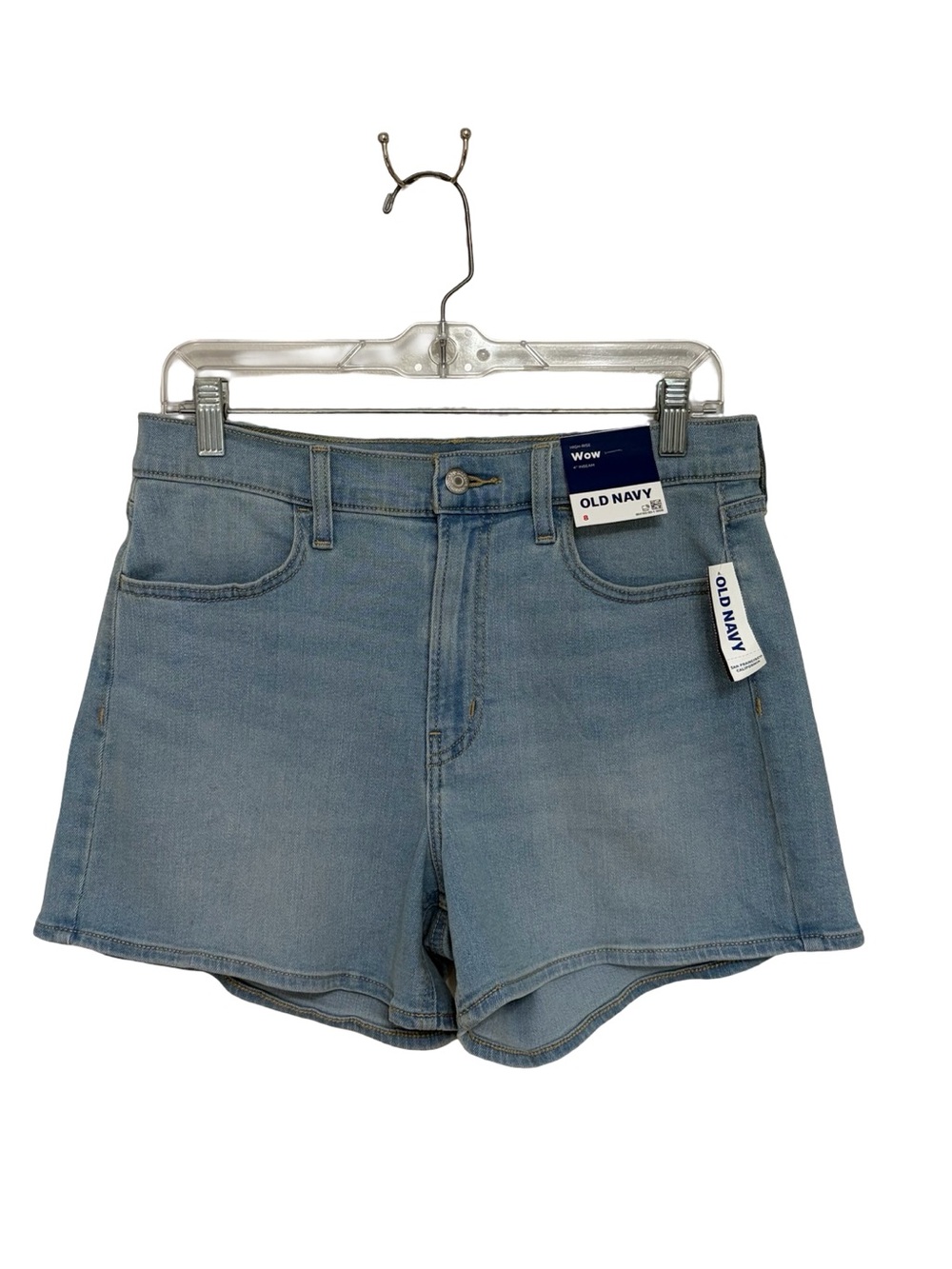 NEW Old Navy High-Waisted Wow Jean Short 4” Nova Light Wash - Size 8 - Picture 5 of 10